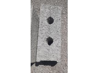 6" Pipe hole Cement Brick (ID: CBP6135M)